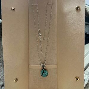 Silver Starburst Turquoise Necklace